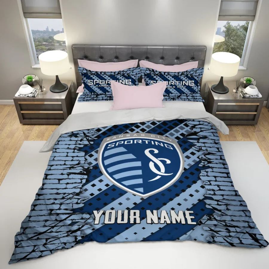 Breaking Wall MLS Sporting Kansas City Exclusive All Over Prints BLMLS111024A1SKCSJT - Bedding Set