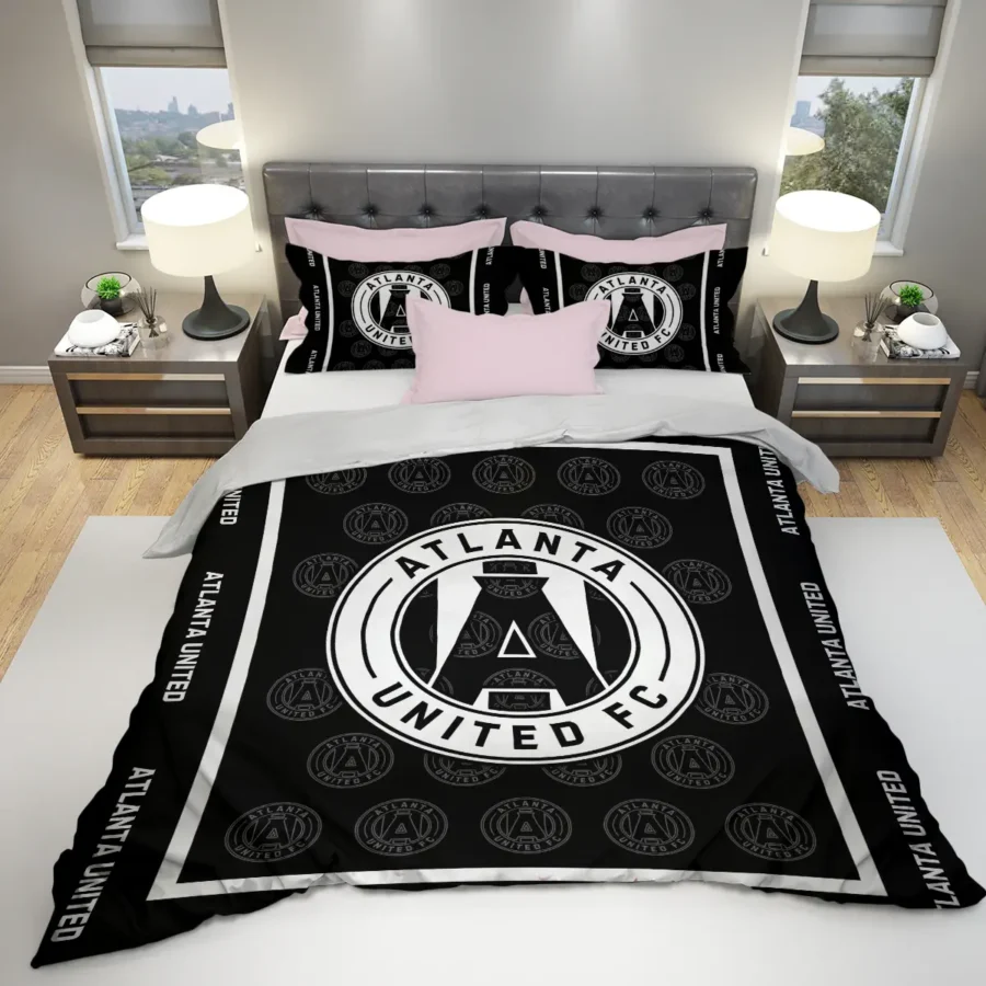 Black And White Style MLS Atlanta United Exclusive All Over Prints BLMLS121024A2ATLSJT - Bedding Set