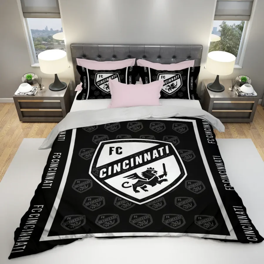 Black And White Style MLS Cincinnati Exclusive All Over Prints BLMLS121024A2CINSJT - Bedding Set