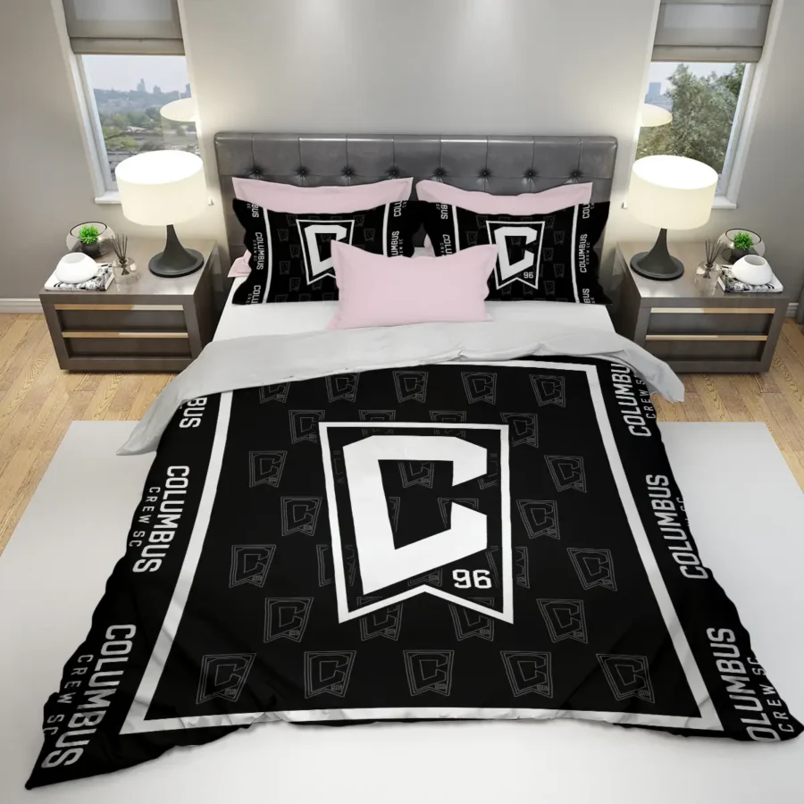 Black And White Style MLS Columbus Crew Exclusive All Over Prints BLMLS121024A2CLBSJT - Bedding Set