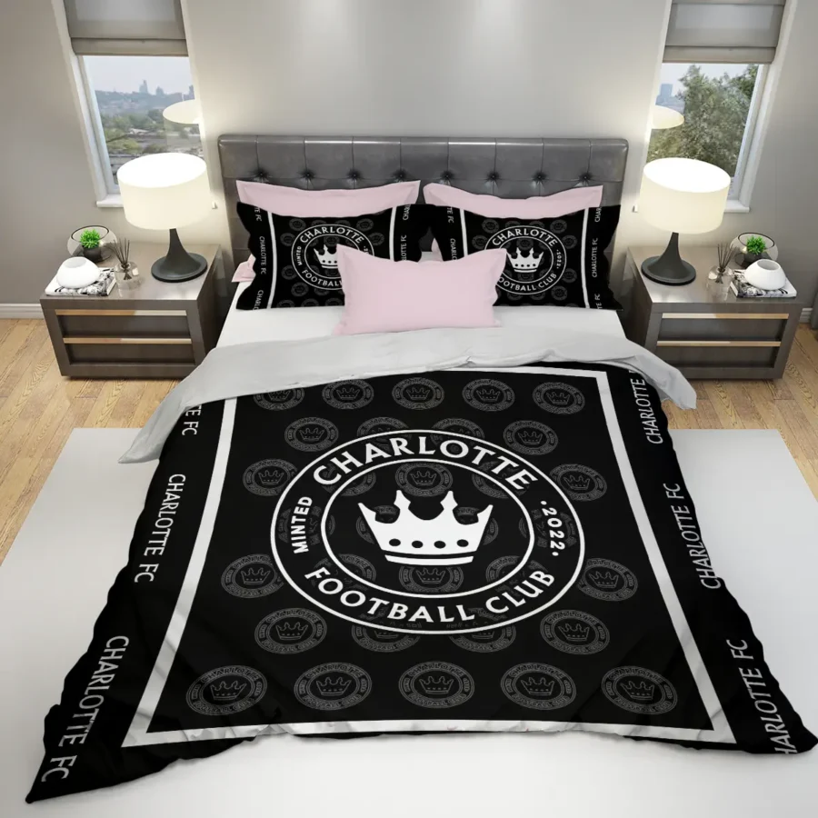 Black And White Style MLS Charlotte Exclusive All Over Prints BLMLS121024A2CLTSJT - Bedding Set