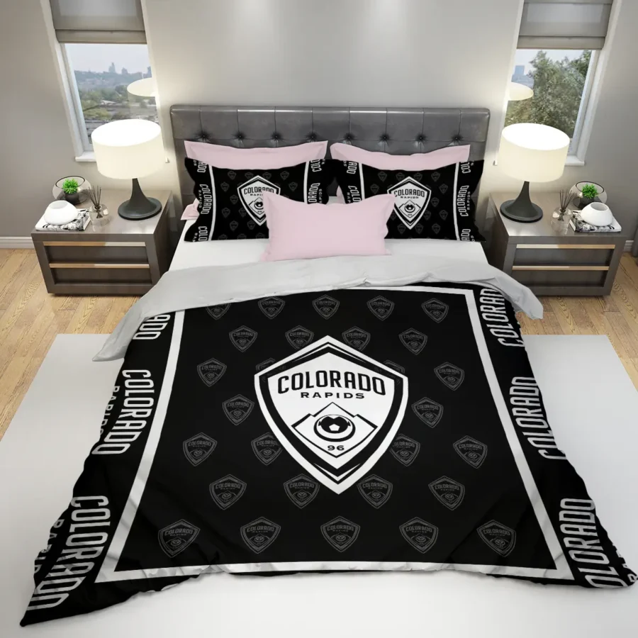 Black And White Style MLS Colorado Rapids Exclusive All Over Prints BLMLS121024A2COLSJT - Bedding Set