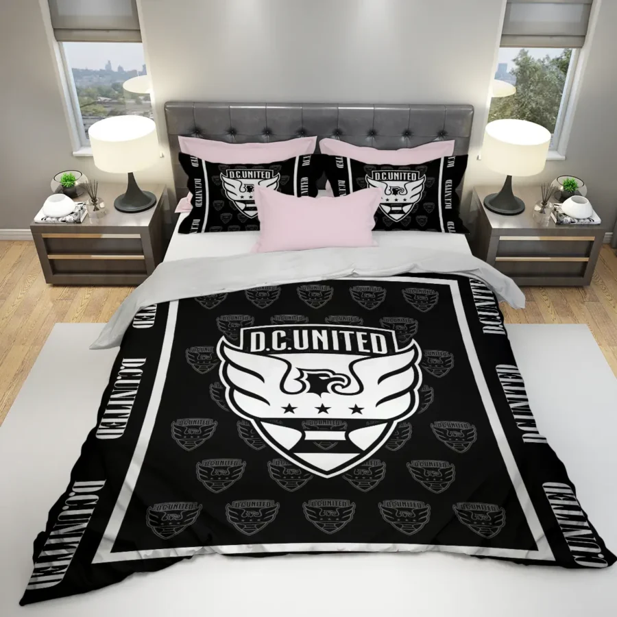 Black And White Style MLS DC United Exclusive All Over Prints BLMLS121024A2DCSJT - Bedding Set