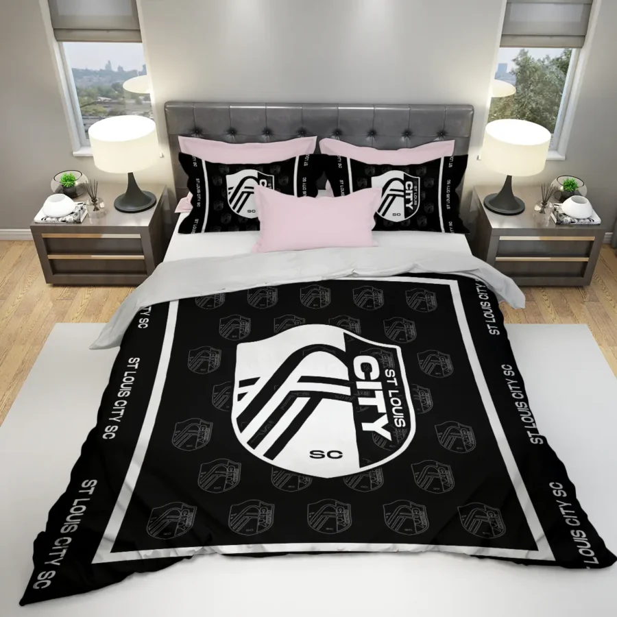 Black And White Style MLS St. Louis City Exclusive All Over Prints BLMLS121024A2STLSJT - Bedding Set