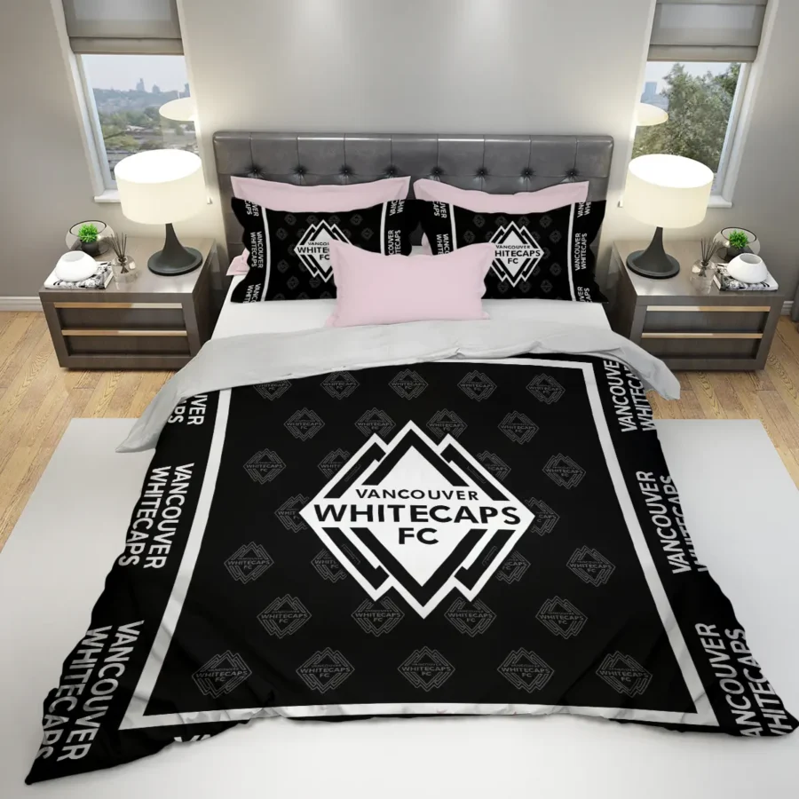 Black And White Style MLS Vancouver Whitecaps Exclusive All Over Prints BLMLS121024A2VANSJT - Bedding Set