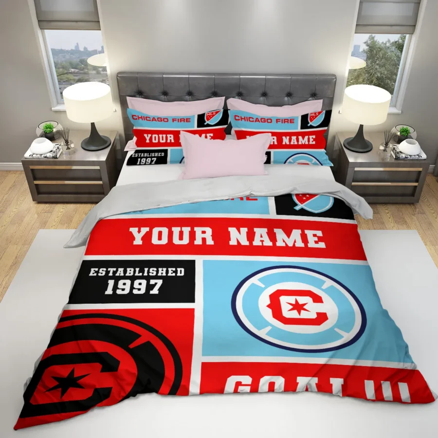 Custom Name MLS Chicago Fire Exclusive All Over Prints BLMLS151024A2CHISJT - Bedding Set