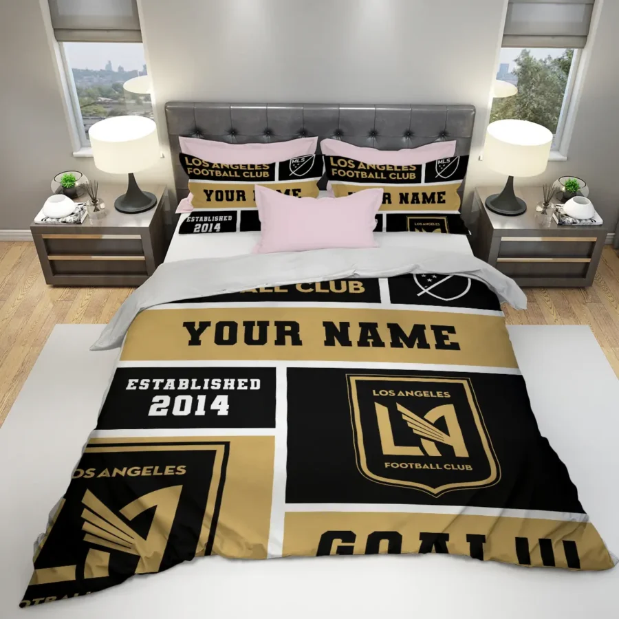 Custom Name MLS Los Angeles FC Exclusive All Over Prints BLMLS151024A2LAFSJT - Bedding Set