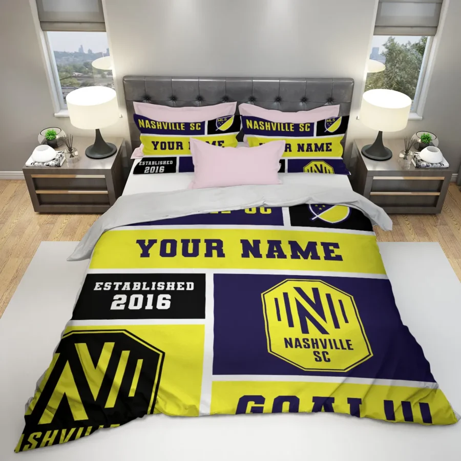 Custom Name MLS Nashville SC Exclusive All Over Prints BLMLS151024A2NSHSJT - Bedding Set