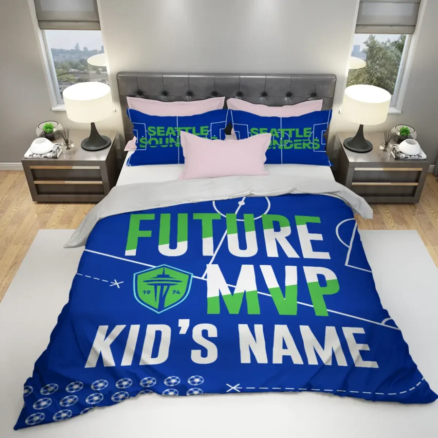 Future MVP Custom Kid Name MLS Seattle Sounders Exclusive All Over Prints BLMLS161024A1SEASJT - Bedding Set