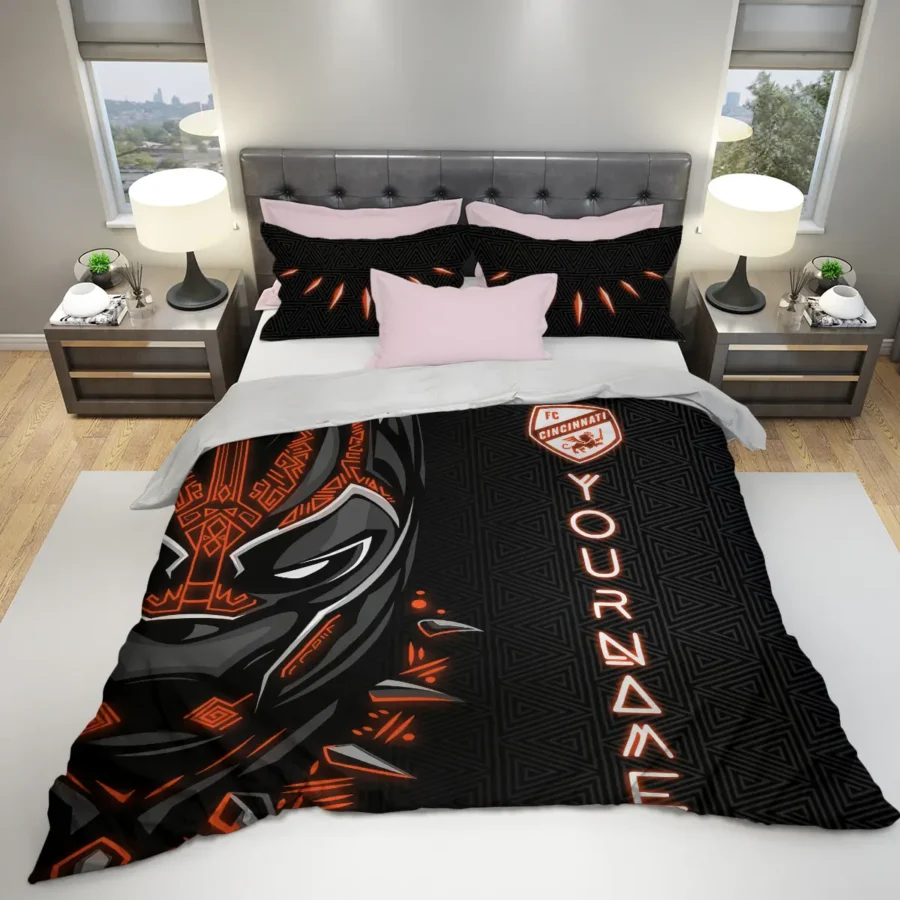 Black Panther Custom Name MLS Cincinnati Exclusive All Over Prints BLMLS161024A2CINSJT - Bedding Set