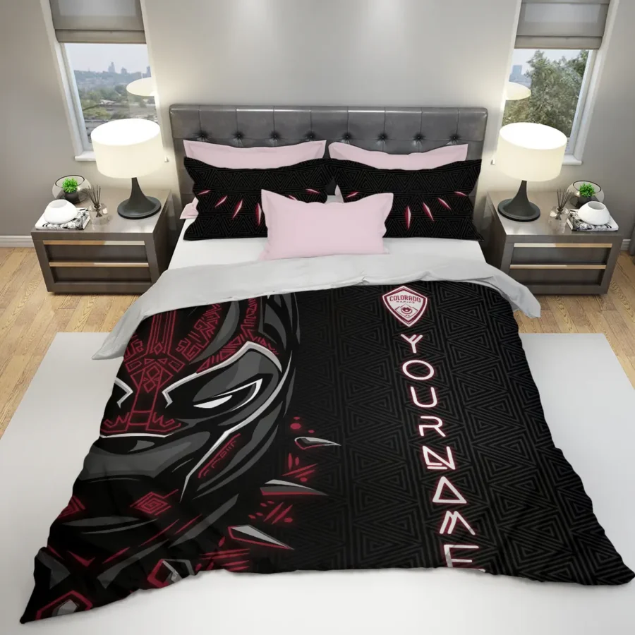 Black Panther Custom Name MLS Colorado Rapids Exclusive All Over Prints BLMLS161024A2COLSJT - Bedding Set