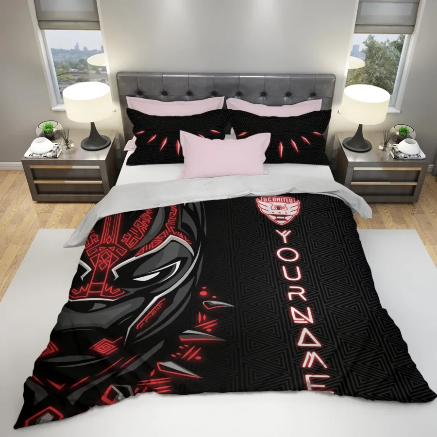 Black Panther Custom Name MLS DC United Exclusive All Over Prints BLMLS161024A2DCSJT - Bedding Set