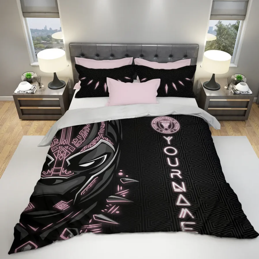 Black Panther Custom Name MLS Inter Miami Exclusive All Over Prints BLMLS161024A2MIASJT - Bedding Set