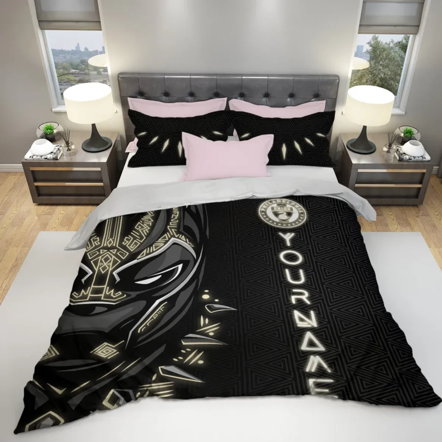 Black Panther Custom Name MLS Philadelphia Union Exclusive All Over Prints BLMLS161024A2PHISJT - Bedding Set