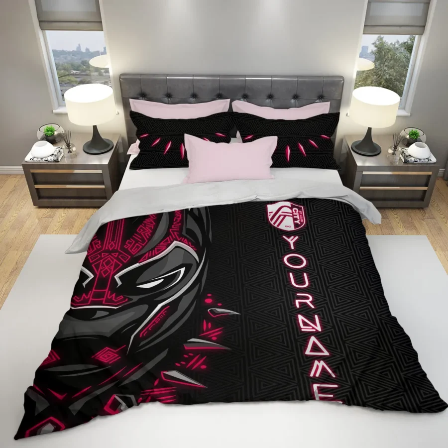 Black Panther Custom Name MLS St. Louis City Exclusive All Over Prints BLMLS161024A2STLSJT - Bedding Set