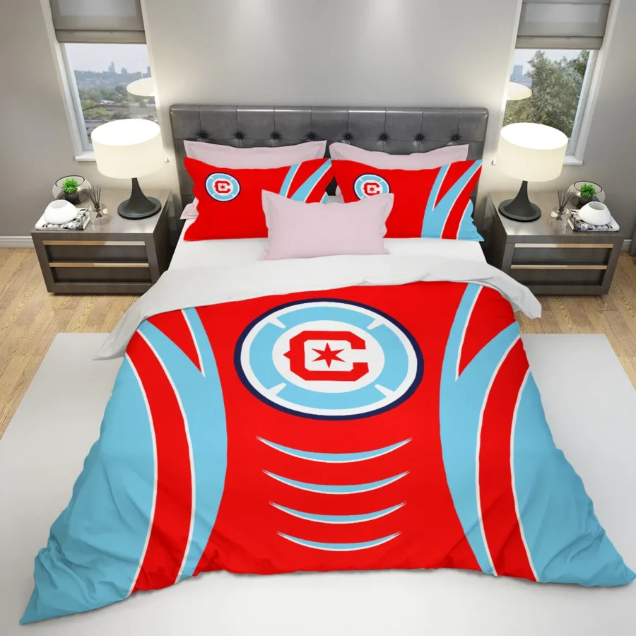 MLS Chicago Fire Exclusive All Over Prints BLMLS81024A1CHISJT - Bedding Set