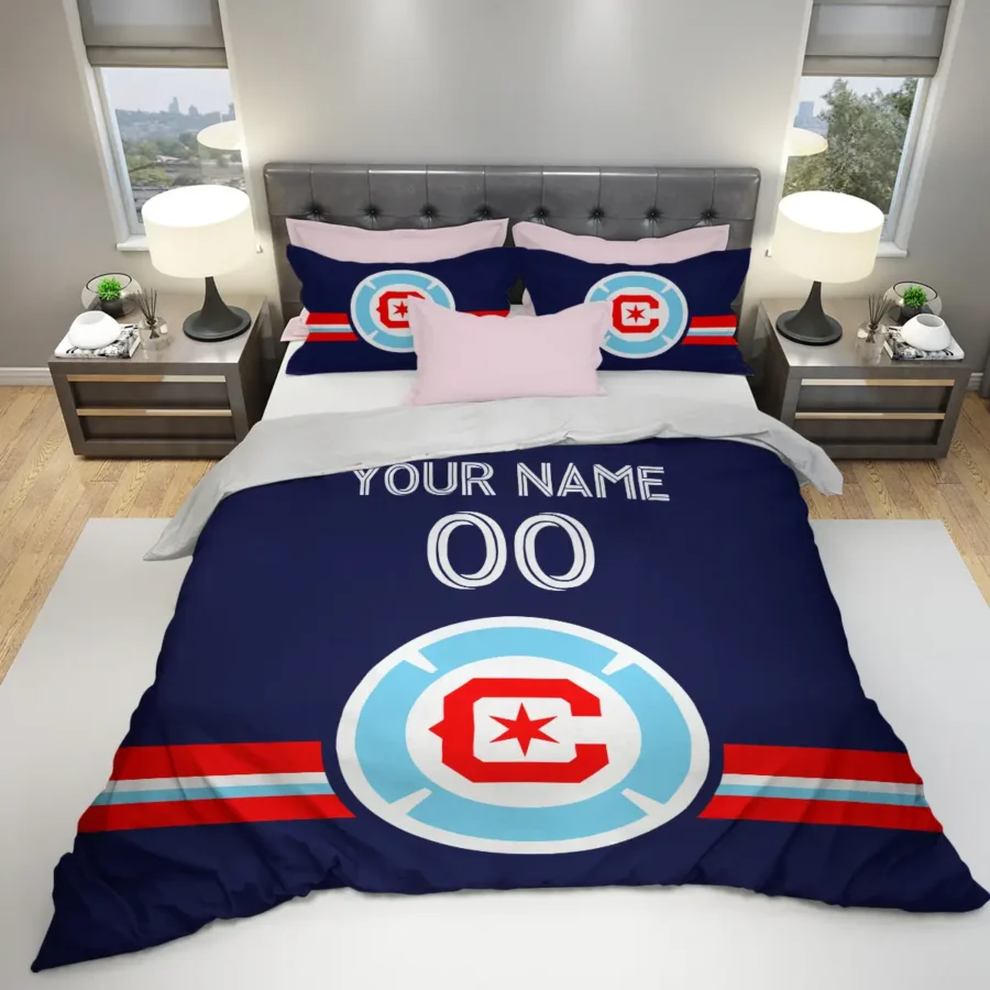 MLS Chicago Fire Exclusive All Over Prints BLMLS81024A2CHISJT - Bedding Set