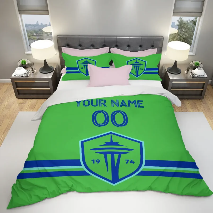 MLS Seattle Sounders Exclusive All Over Prints BLMLS81024A2SEASJT - Bedding Set