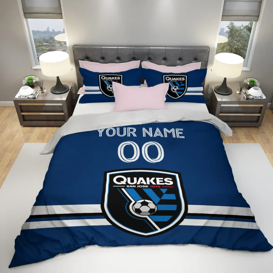 MLS San Jose Earthquakes Exclusive All Over Prints BLMLS81024A2SJSJT - Bedding Set