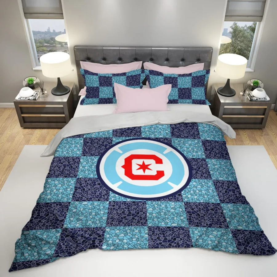 Caro Pattern MLS Chicago Fire Exclusive All Over Prints BLMLS91024A1CHISJT - Bedding Set