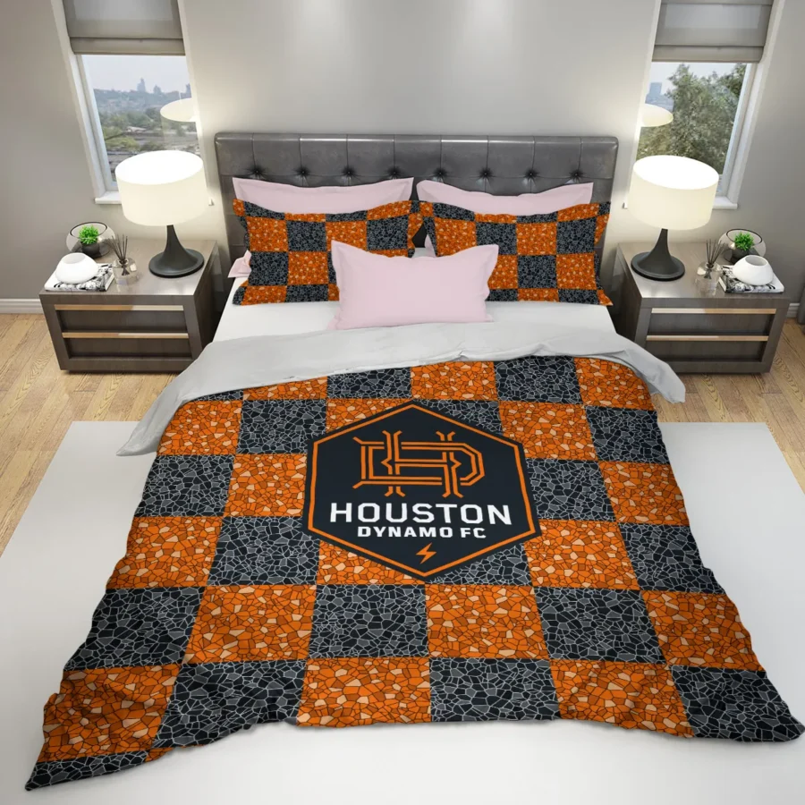 Caro Pattern MLS Houston Dynamo Exclusive All Over Prints BLMLS91024A1HOUSJT - Bedding Set