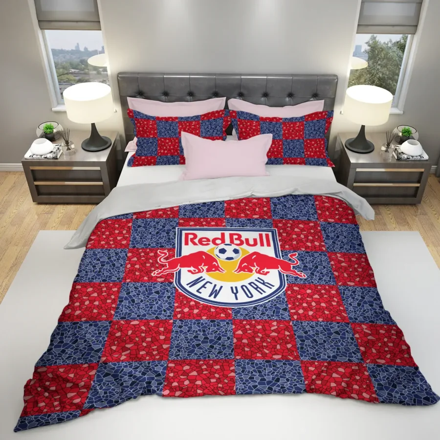 Caro Pattern MLS New York Red Bulls Exclusive All Over Prints BLMLS91024A1NYSJT - Bedding Set