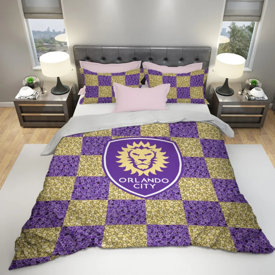 Caro Pattern MLS Orlando City Exclusive All Over Prints BLMLS91024A1ORLSJT - Bedding Set