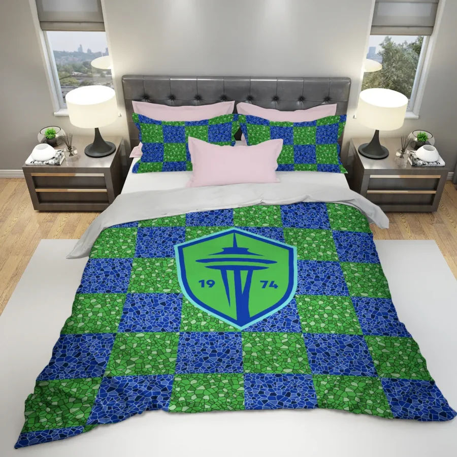 Caro Pattern MLS Seattle Sounders Exclusive All Over Prints BLMLS91024A1SEASJT - Bedding Set