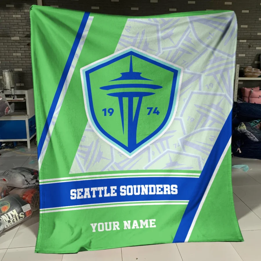 Special Release Seattle Sounders MLS Blanket All Over Prints HOMLS081024BLK01SEA