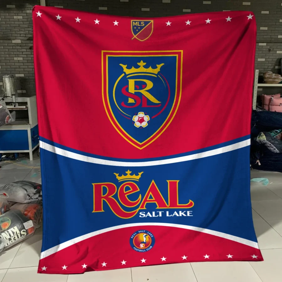 Special Release Real Salt Lake MLS Blanket All Over Prints HOMLS091024BLK01RSL