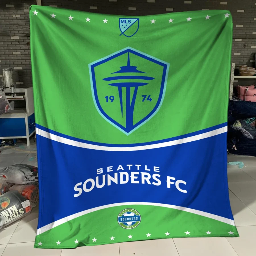 Special Release Seattle Sounders MLS Blanket All Over Prints HOMLS091024BLK01SEA