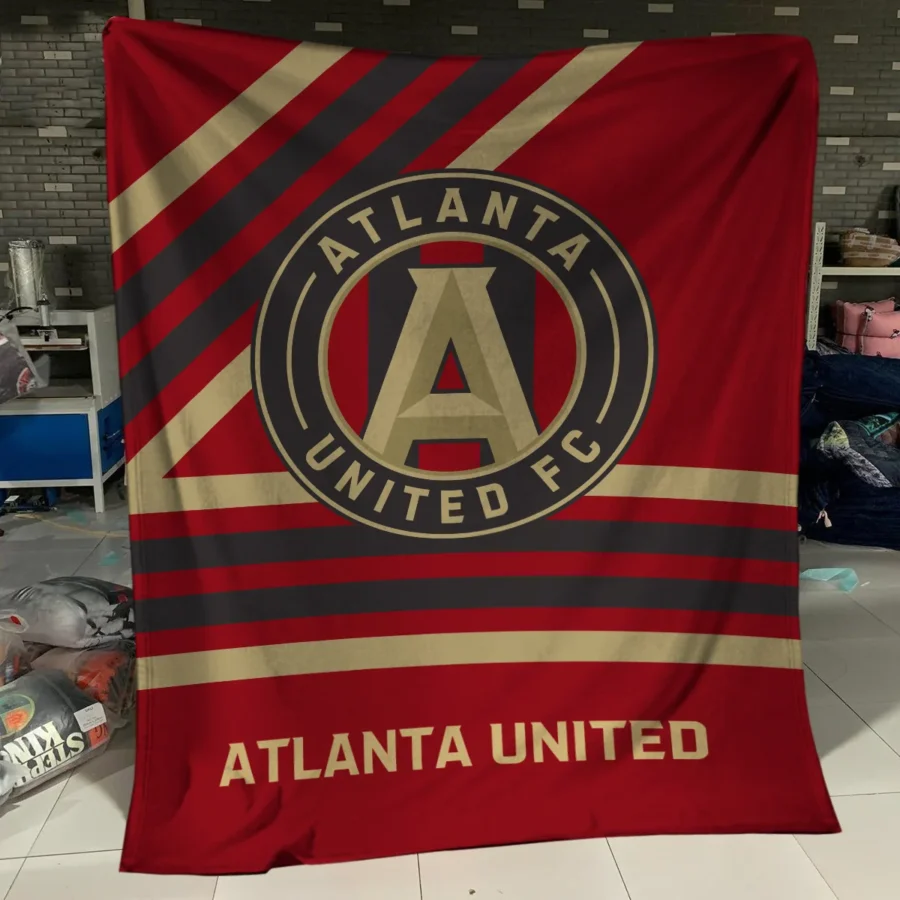 Special Release Atlanta United MLS Blanket All Over Prints HOMLS101024BLK01ATL