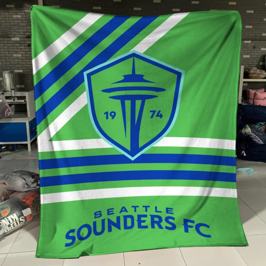 Special Release Seattle Sounders MLS Blanket All Over Prints HOMLS101024BLK01SEA