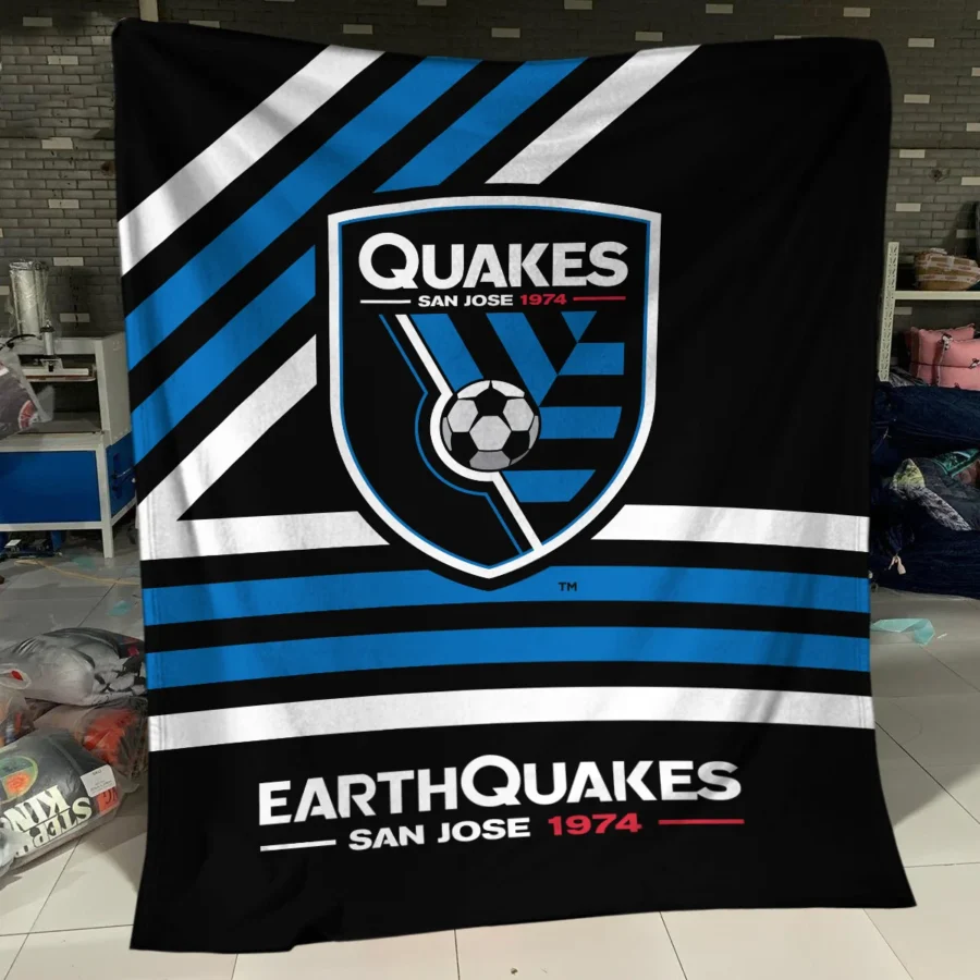 Special Release San Jose Earthquakes MLS Blanket All Over Prints HOMLS101024BLK01SJ