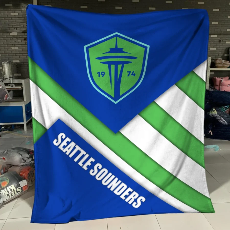 Special Release Seattle Sounders MLS Blanket All Over Prints HOMLS111024BLK02SEA