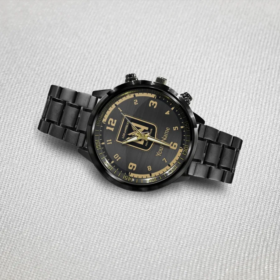 MLS Los Angeles FC Exclusive Black Stainless Steel Watch Gift - BLMLS71024A1LAF