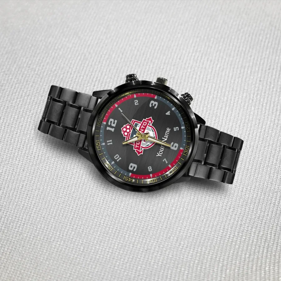 MLS Toronto FC Exclusive Black Stainless Steel Watch Gift - BLMLS71024A1TOR