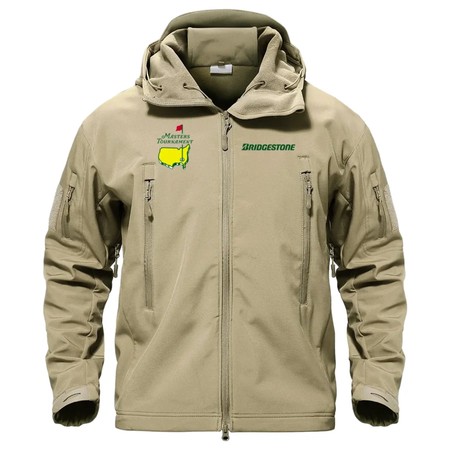 Bridgestone Golf Masters Tournament Exclusive Logo Hooded Military Tactical Jacket HOMT231024A01BRTJ - Khaki