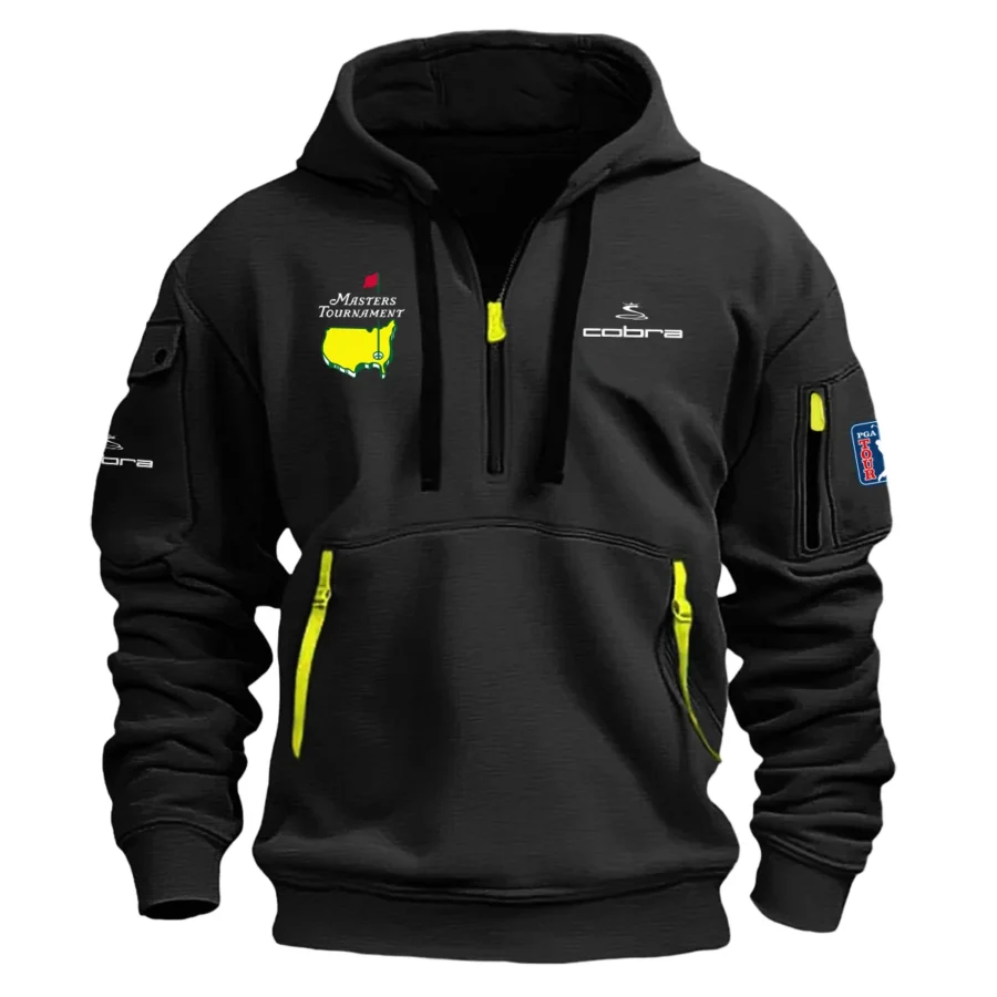 Cobra Golf Masters Tournament Exclusive Logo Fashion Hoodie Half Zipper HOMT231024A01CBHHZ - Black