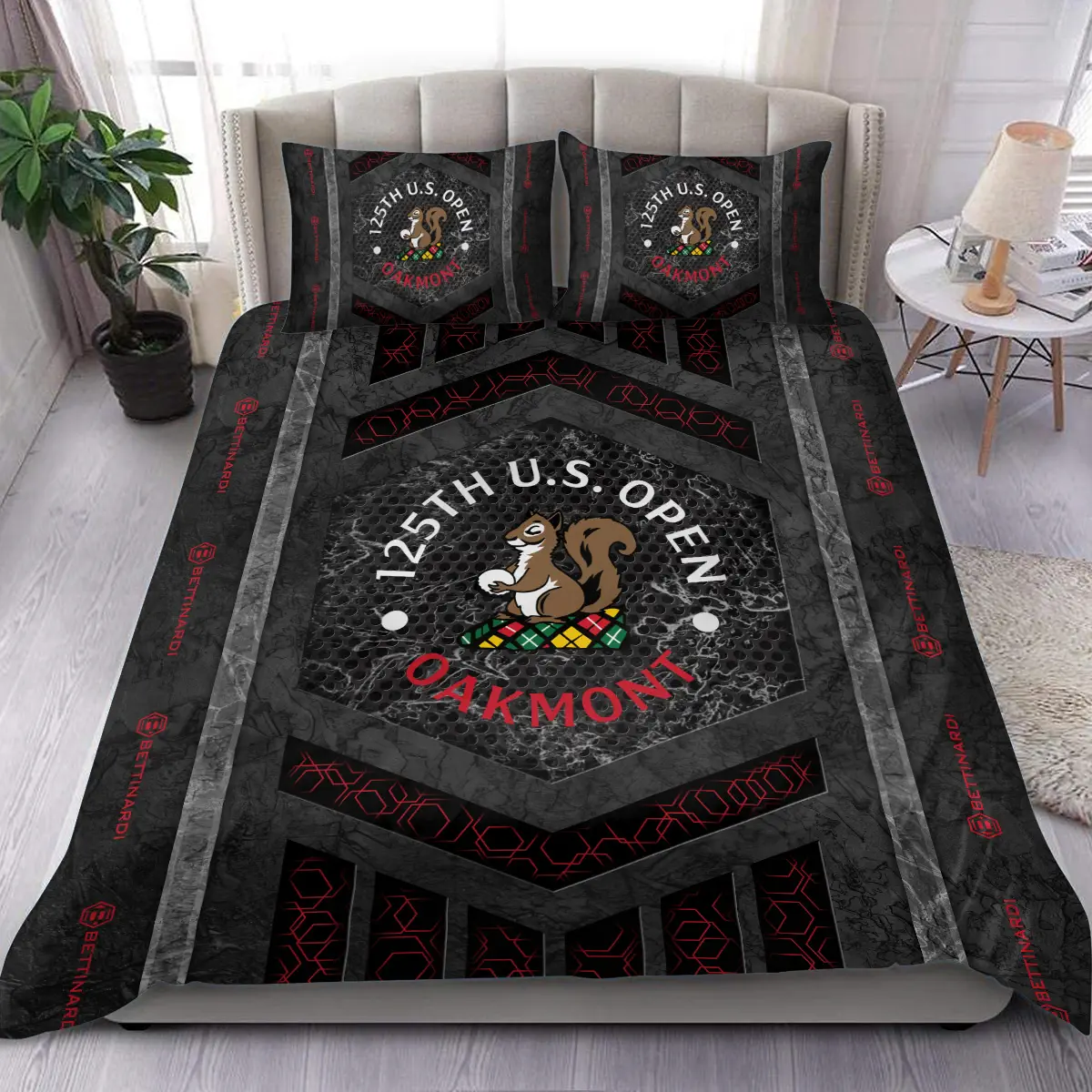 125th U.S. Open Tournament Bettinardi Golf Brand Exclusive Logo All Over Prints BL125231024A01BGBLK - Blanket