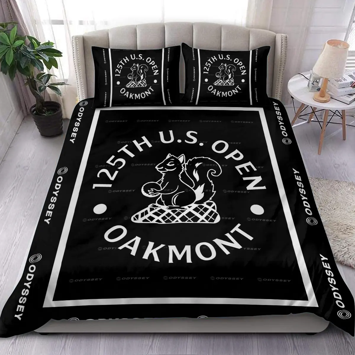 125th U.S. Open Tournament Odyssey Brand Exclusive Logo All Over Prints BL125221024A01ODSJT - Bedding Set