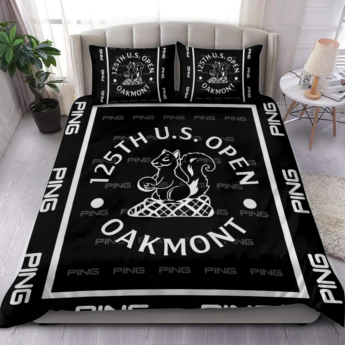 The Open Championship Tournament Ping Brand Exclusive Logo All Over Prints BLTOC221024A01PIBLK - Blanket