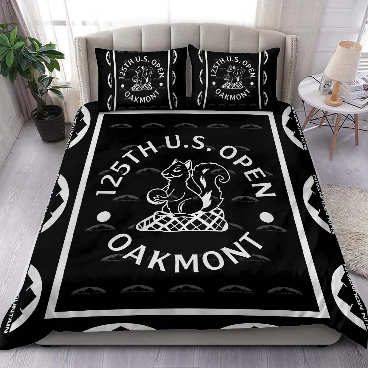 125th U.S. Open Tournament Sun Mountain Brand Exclusive Logo All Over Prints BL125221024A01SMSJT - Bedding Set