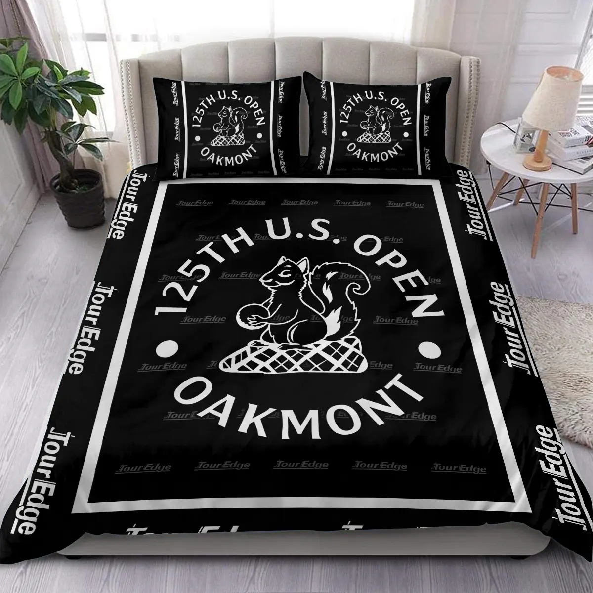 125th U.S. Open Tournament Tour Edge Brand Exclusive Logo All Over Prints BL125221024A01TESJT - Bedding Set