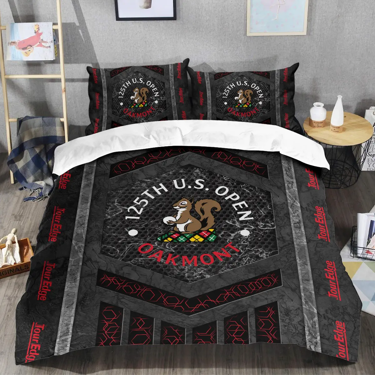 125th U.S. Open Tournament Tour Edge Brand Exclusive Logo All Over Prints BL125231024A01TESJT - Bedding Set