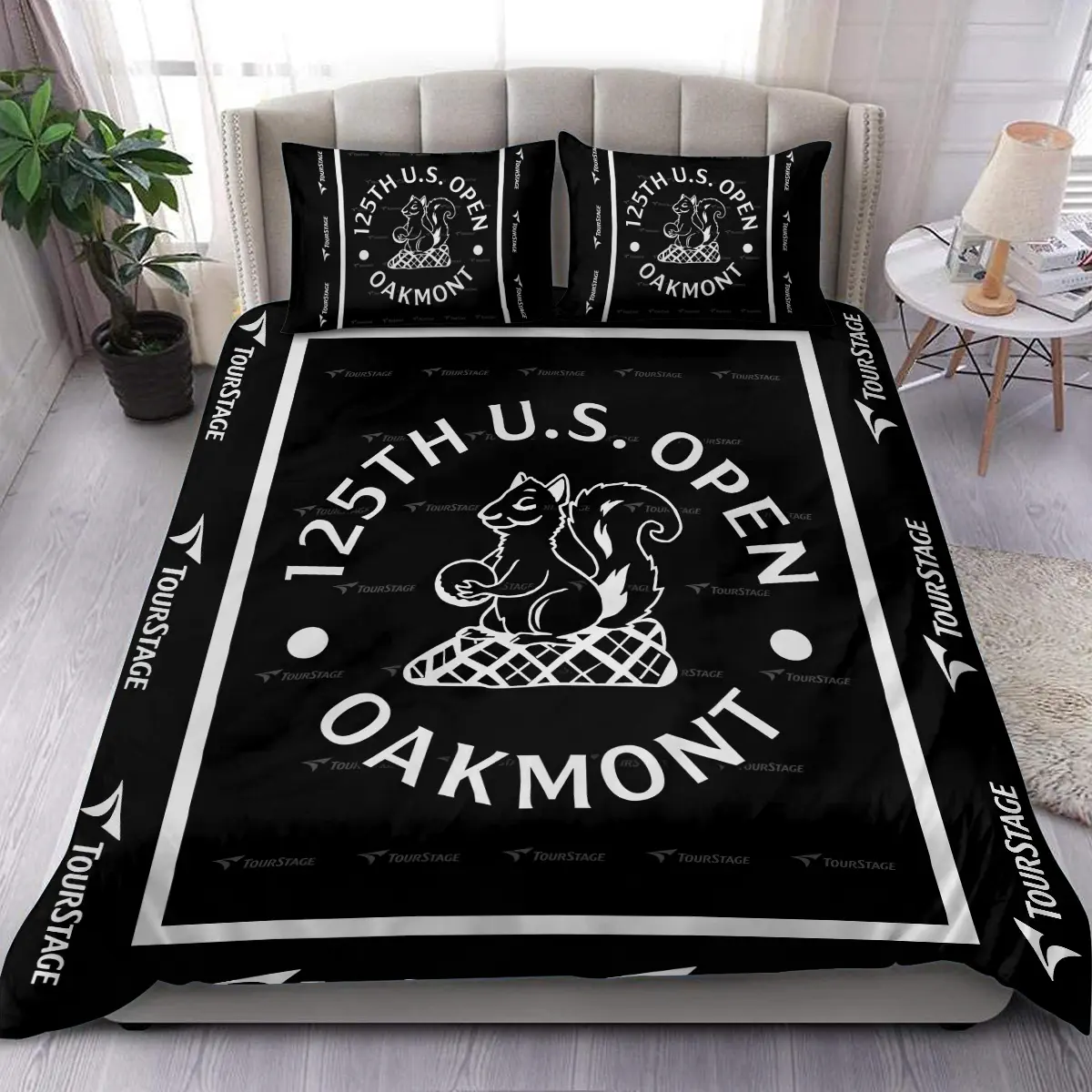 125th U.S. Open Tournament Tourstage Brand Exclusive Logo All Over Prints BL125221024A01TOUSJT - Bedding Set