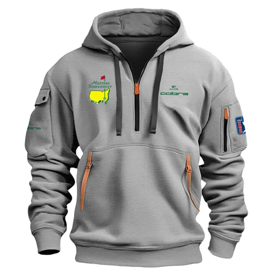 Cobra Golf Masters Tournament Exclusive Logo Fashion Hoodie Half Zipper HOMT231024A01CBHHZ - Gray