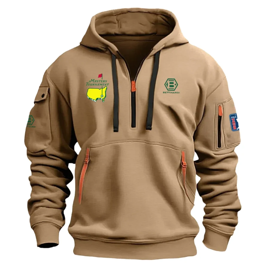 Bettinardi Golf Masters Tournament Exclusive Logo Fashion Hoodie Half Zipper HOMT231024A01BGHHZ - Khaki