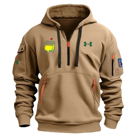 Under Armour Masters Tournament Exclusive Logo Fashion Hoodie Half Zipper HOMT231024A01UAHHZ - Khaki