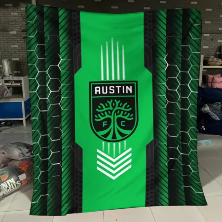 Abstract Geometric Pattern MLS Austin FC Exclusive All Over Prints BLMLS101024A2ATXBLK - Blanket